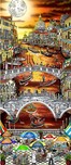 Charles Fazzino Art Charles Fazzino Art Midnight in Venice (DX) (Full Color) (ALU)